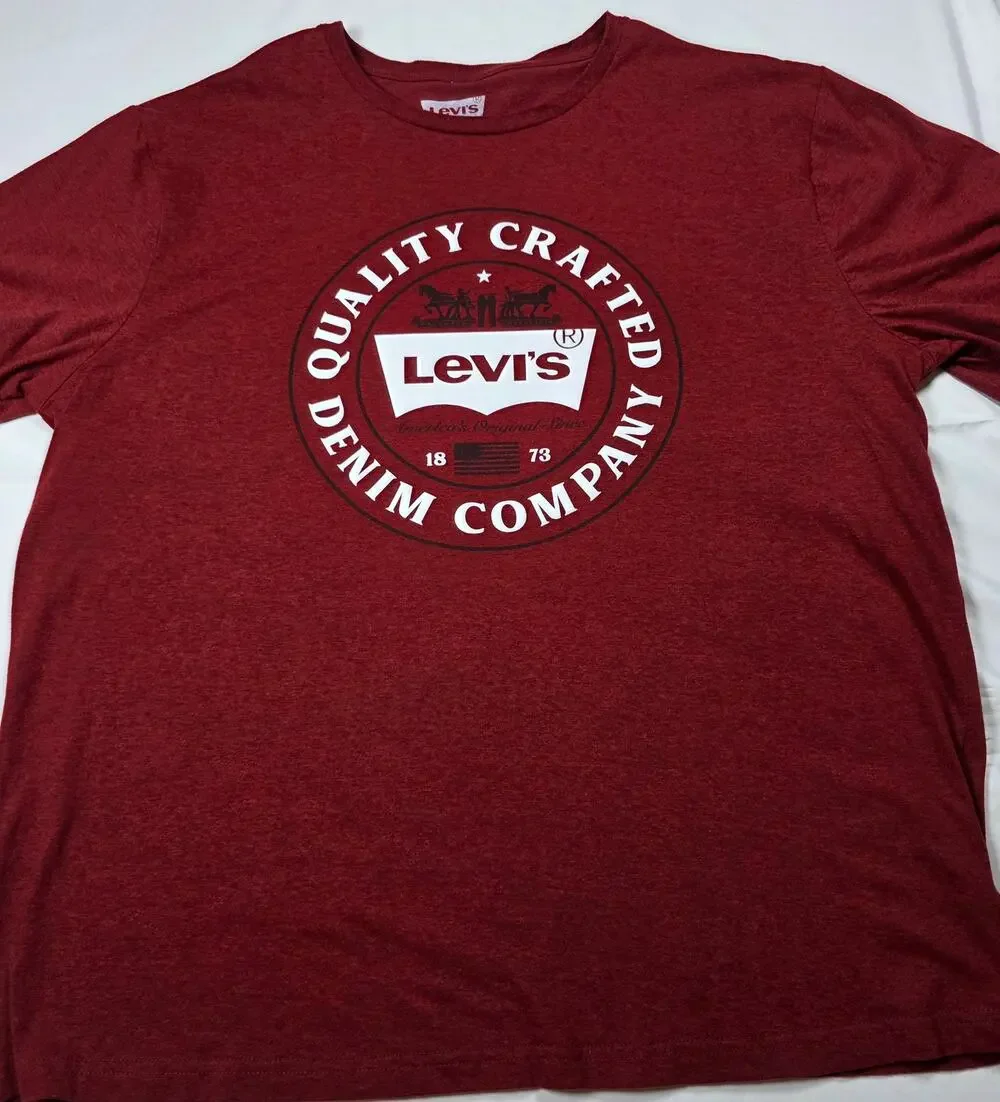 Levi's Quality Crafted Denim Company Red T-Shirt XL
